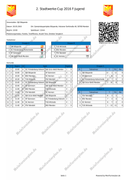 2. Stadtwerke-Cup 2016 F-Jugend