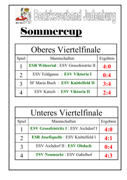 Viertelfinale - ESR Wölzertal