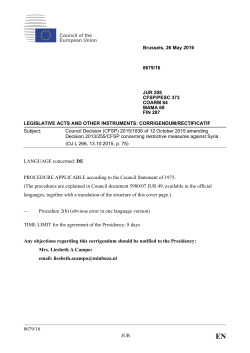 8679/16 JUR LANGUAGE concerned - Council votes on legislative