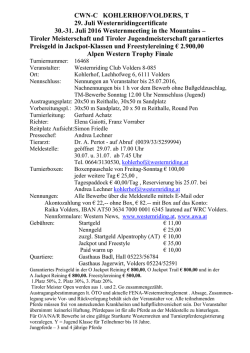 Ausschreibung CWN-C Volders 30.07.