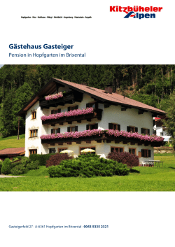 Gästehaus Gasteiger in Hopfgarten im Brixental