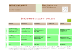 Schülermenü - Partyservice Schmitt