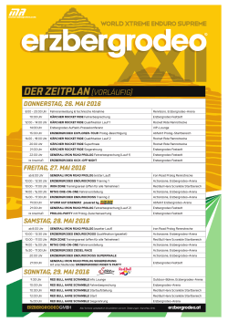 Erzbergrodeo Zeitplan