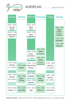 neuer Kursplan 2016 - Michala
