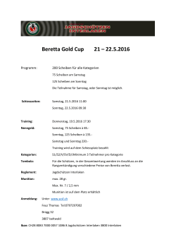 Beretta Gold Cup 21 – 22.5.2016