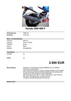 Detailansicht Honda CBR 600 F