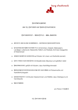 Herzlich Willkommen zum Trüffelmenü