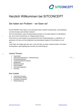 Herzlich Willkommen bei SITCONCEPT