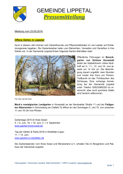 Gartentage im Juni Öffentliche Barockgartenführungen Schloss