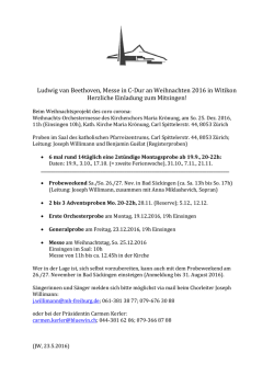 Herzliche Einladung zum Mitsingen!