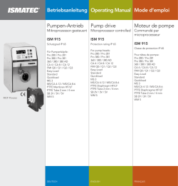 Operating Manual Mode d`emploi Betriebsanleitung - Cole