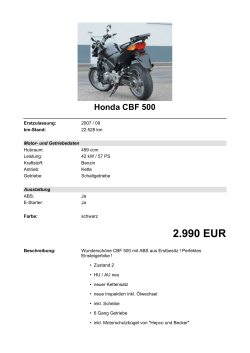 Detailansicht Honda CBF 500