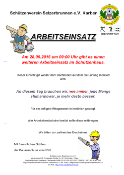 Arbeitseinsatz Dachboden - Schützenverein Selzerbrunnen eV