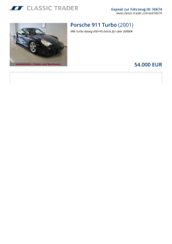 Porsche 911 Turbo (2001) 54.000 EUR