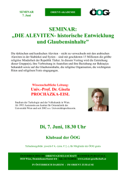 SEMINAR - Österreichische Orient