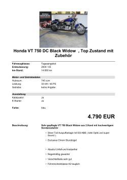 Detailansicht Honda VT 750 DC Black Widow €,€Top
