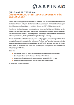 diplomarbeitsthema: &uuml;berspannungs- blitzschutzkonzept