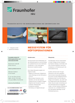 Infoblatt Messsystem Beinlänge [PDF 0.8 MB] - Fraunhofer
