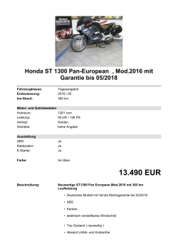 Detailansicht Honda ST 1300 Pan-European €,€Mod