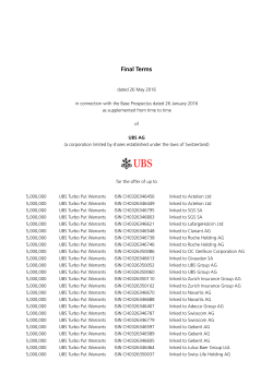 Final Terms - UBS