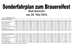 Fahrplan Brauereifest 28.05.2016