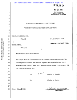 Case 3:10-cv-03561-WHA Document 1982 Filed 05/26/16