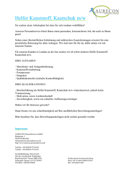 Helfer Kunststoff, Kautschuk m/w