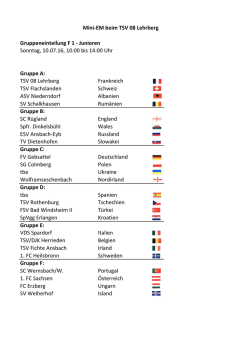 Gruppeneinteilung F 1 Jugend