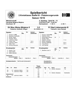 Spielbericht - FC Bad Liebenwerda