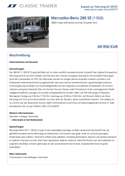 Mercedes-Benz 280 SE (1968) 69.950 EUR