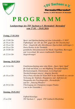 programm - TSV Sachsen Hermsdorf/Bernsdorf eV