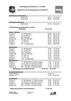 Zeitplan Lohsa  - Kartlangstrecke Sachsen e.V.