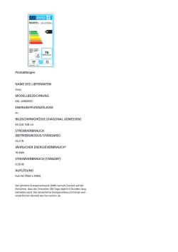 Energieangaben von KDL