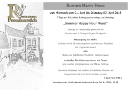 Sommer Happy Hour - Restaurant Freudenreich