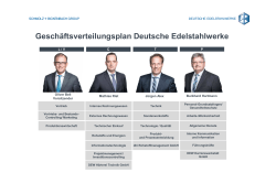 Geschäftsverteilungsplan Deutsche Edelstahlwerke - DEW