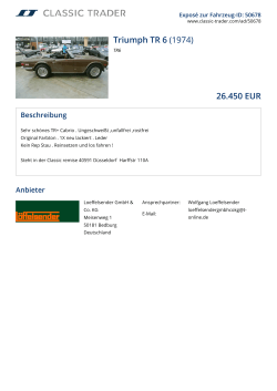 Triumph TR 6 (1974) 26.450 EUR