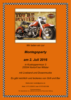 Montegoparty am 2. Juli 2016