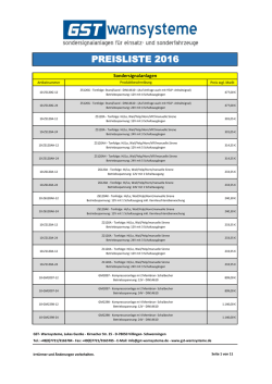 preisliste 2016 - GST