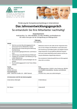 Das Jahresentwicklungsgespräch