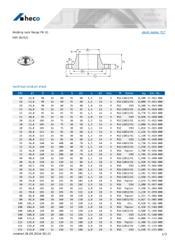 Welding neck flange PN 16 DIN 2633/C