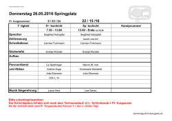 Donnerstag 26.05.2016 Springplatz