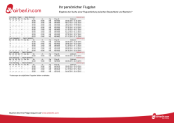 Ihr pers&ouml;nlicher Flugplan