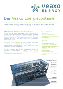 Der Veaxo Energiecontainer