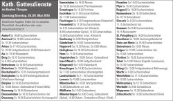 Gottesdienstplan