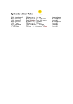 Hier finden Sie den offiziellen Spielplan