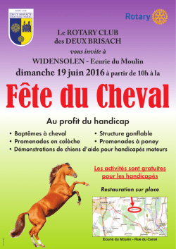 Ecurie du Moulin dimanche 19 juin 2016&agrave; partir de 10h &agrave; la