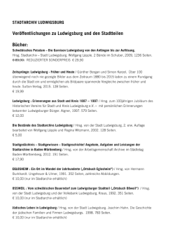 Veröffentlichungen aus dem Stadtarchiv