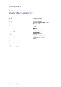 Dipl. Pflegefachperson HF als Dauernachtwache
