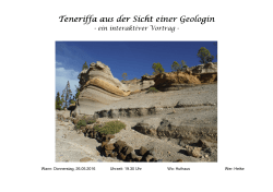 Teneriffa aus der Sicht einer Geologin