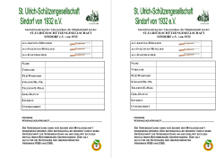 Antrag Mitgliedschaft - Portal Ulrichschuetzengesellschaft Sindorf